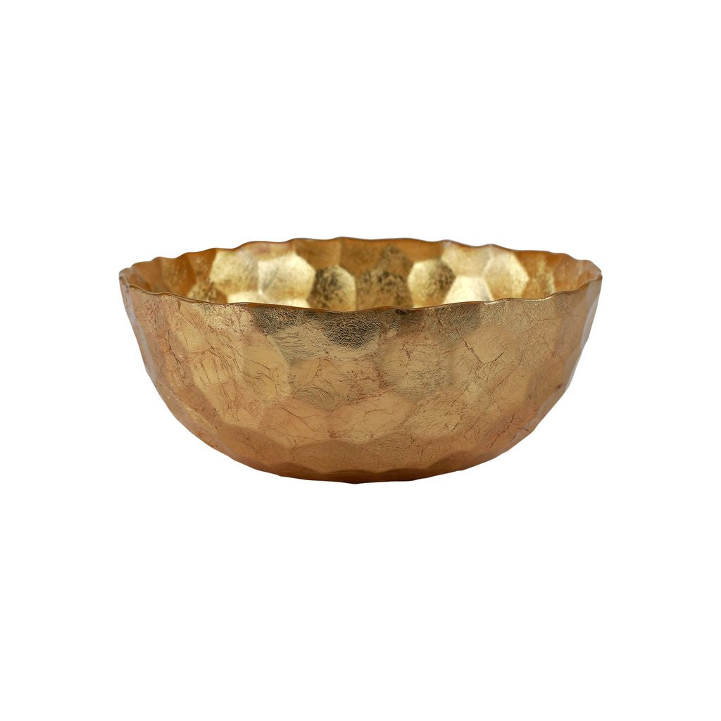 Rufolo Glass Gold Medium Oval Serving Bowl