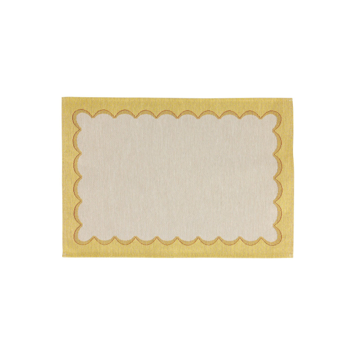 Tavola Yellow Scalloped Placemats - Set of 4