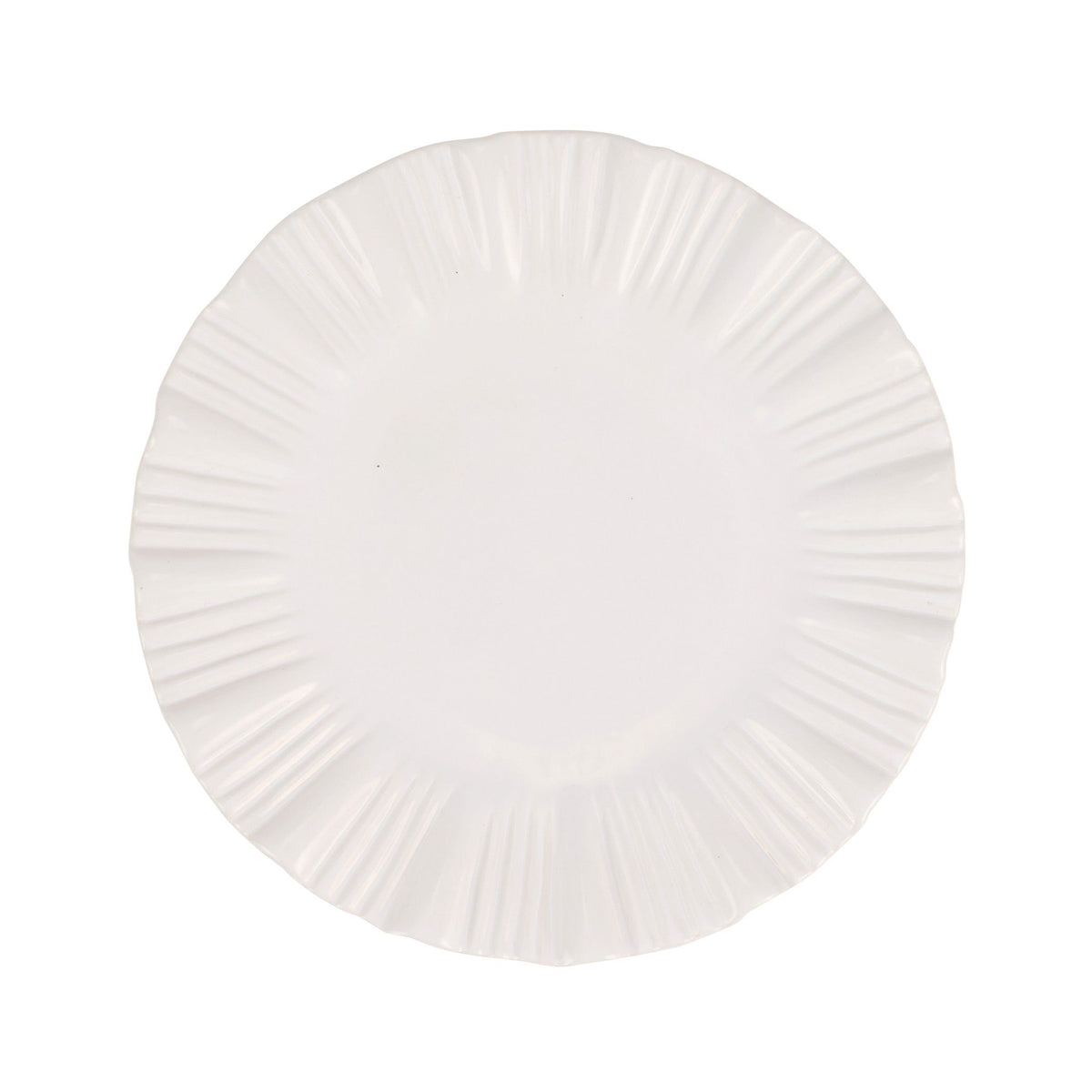 Bari White European Dinner Plate