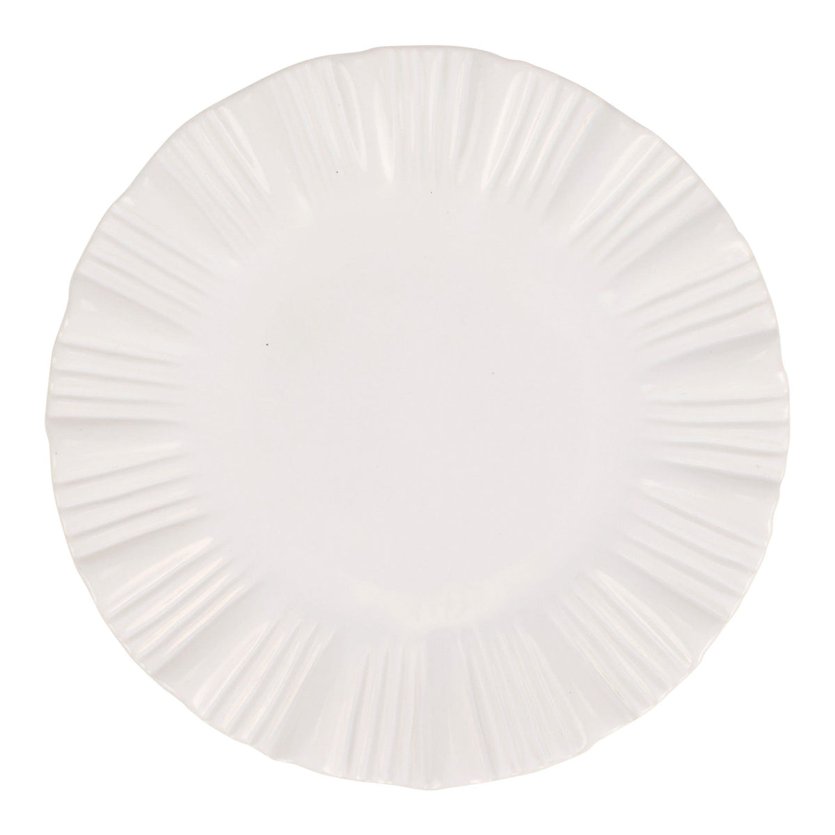 Bari White Small Round Platter