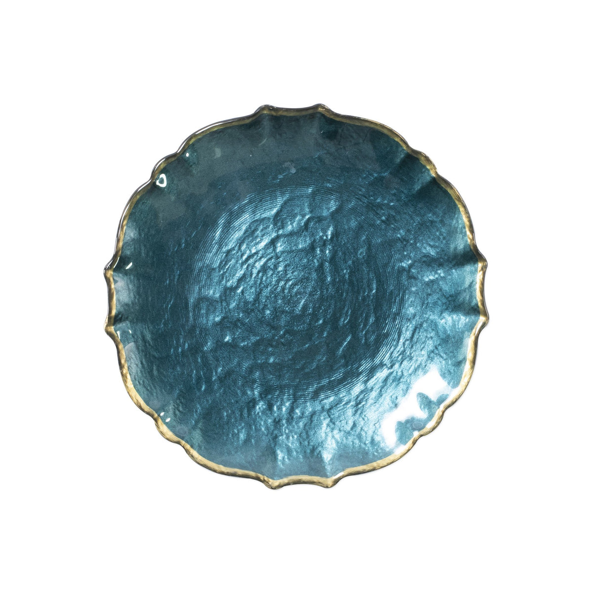 Baroque Glass White Salad Plate