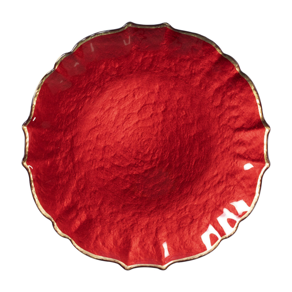 Baroque Glass Pink Service Plate/Charger