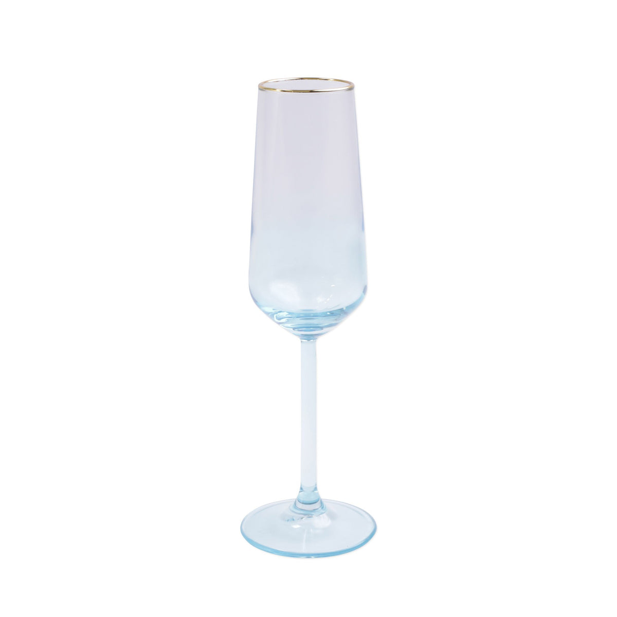 Rainbow Turquoise Champagne Flute