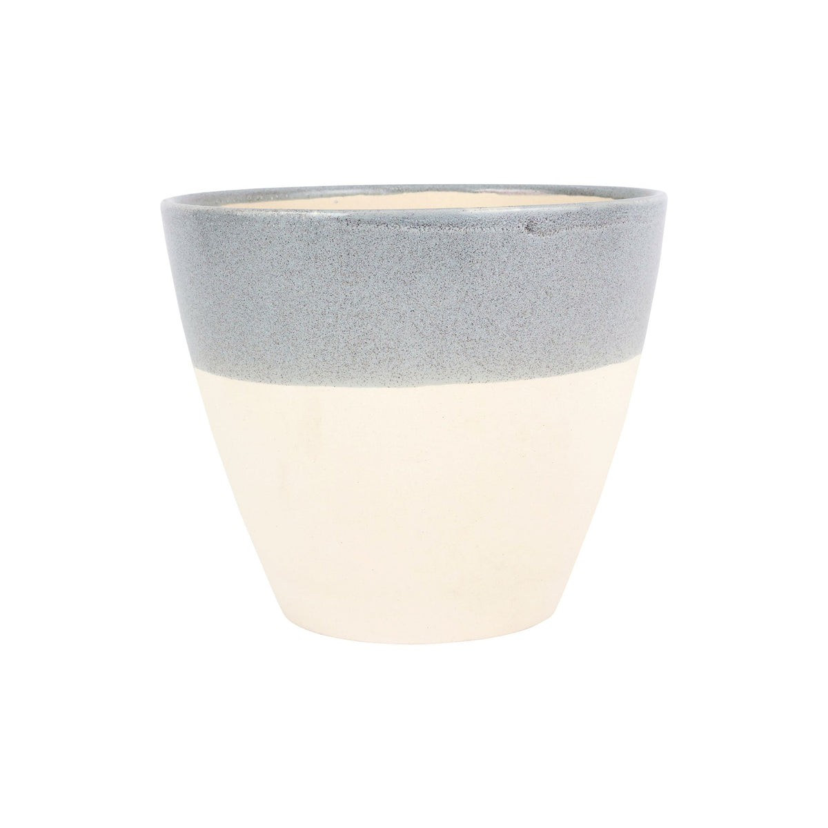 Viva Garden Light Gray Reactive Large Cachepot