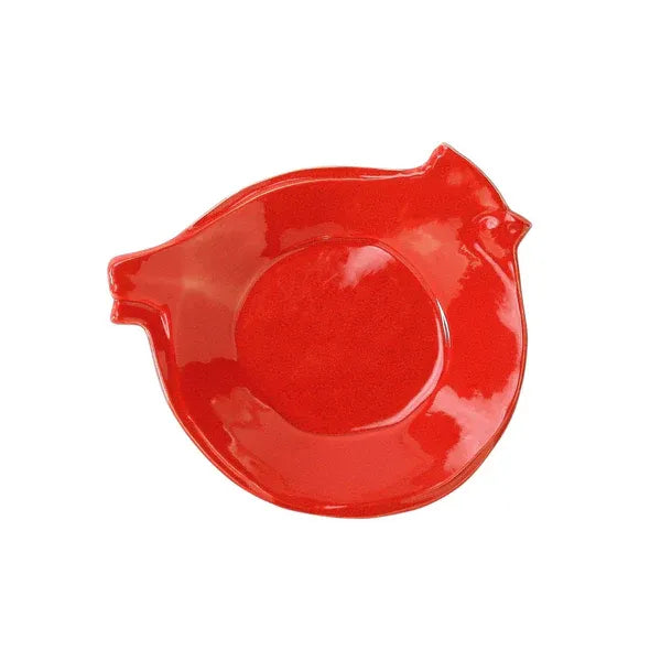 Lastra Holiday Figural Red Bird Canape Plate