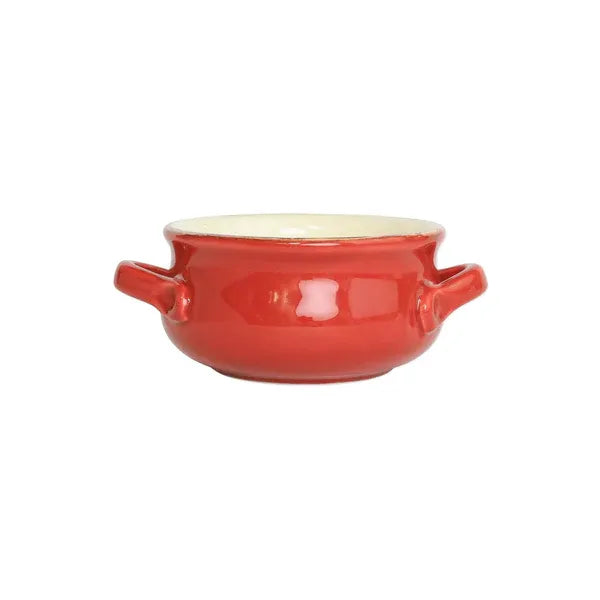 Italian Bakers Red Small Handled Round Baker