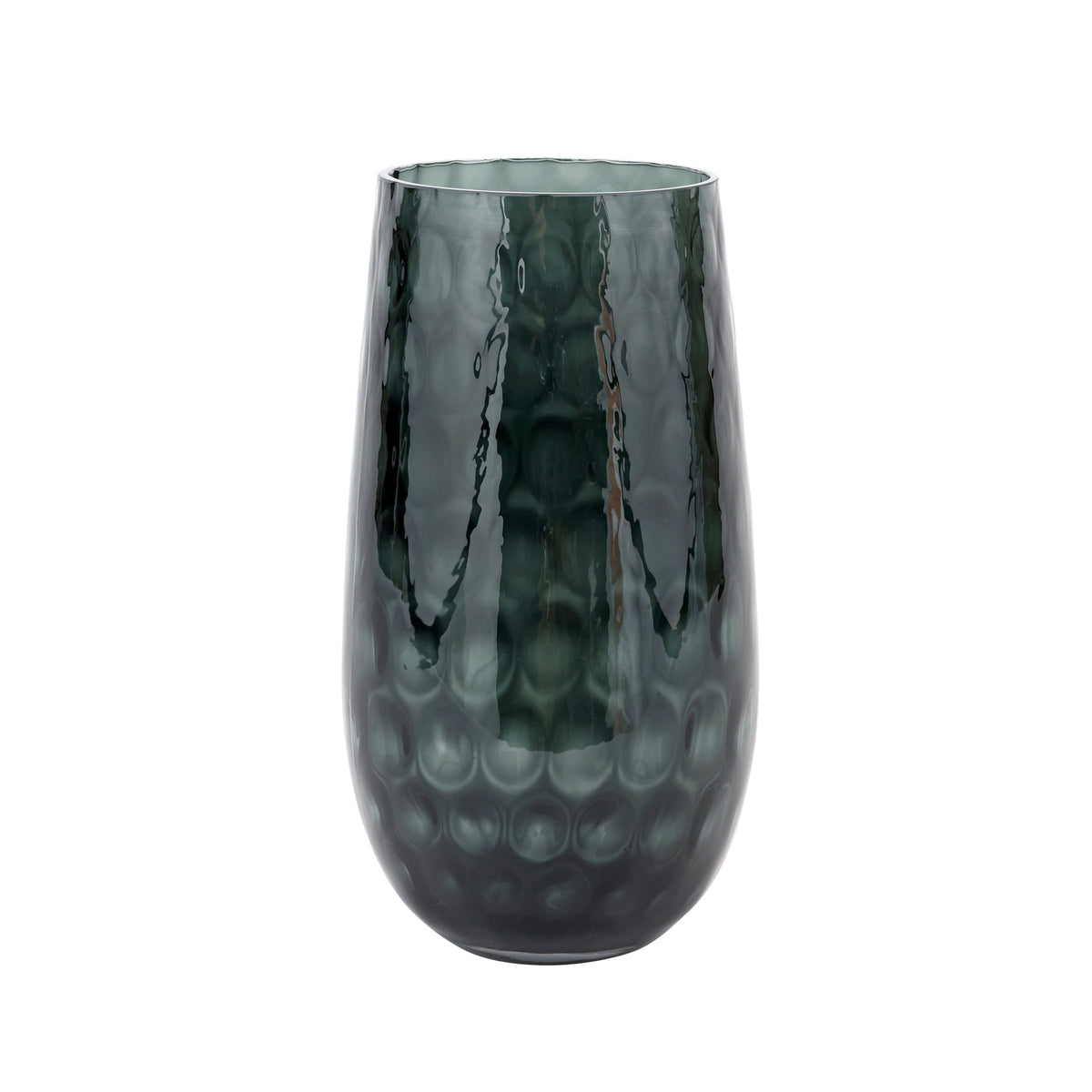 Bolla Glass Gray Small Pebbled Vase