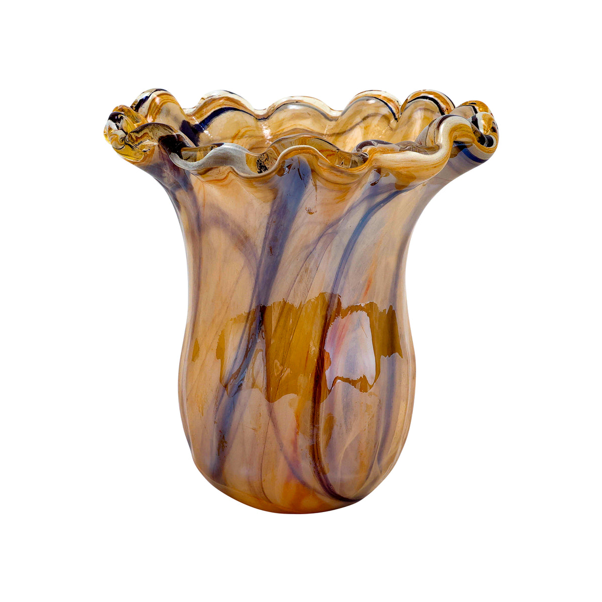 Onda Glass Tortoiseshell Small Tulip Vase