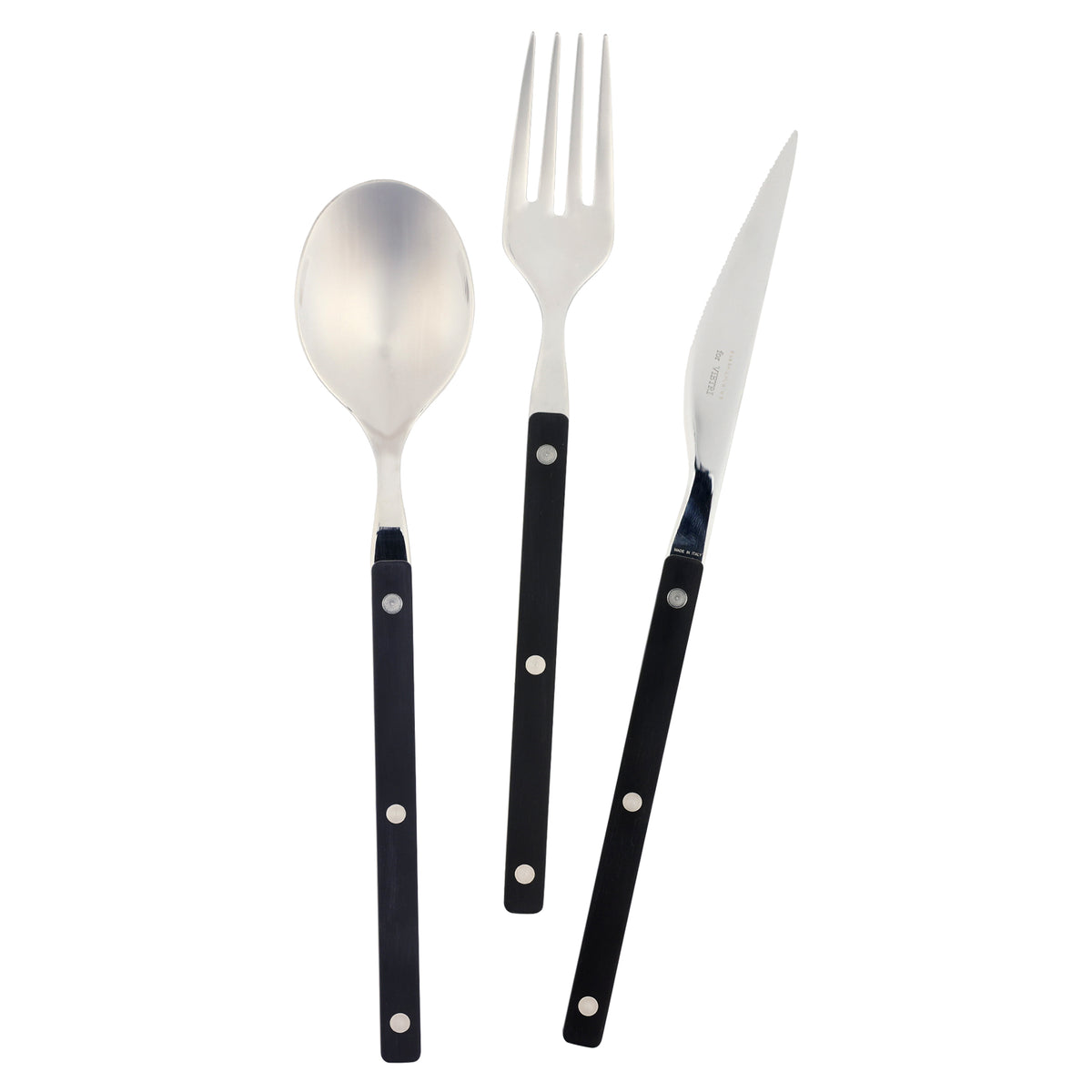 Pastello Black Three-Piece Place Setting