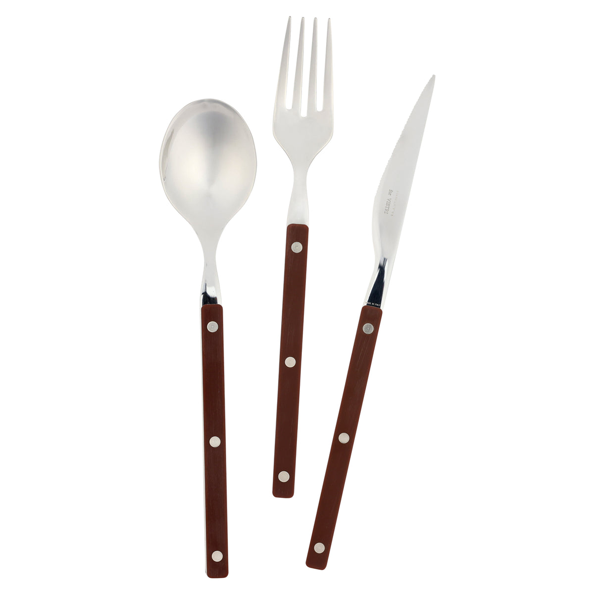 Pastello Brown Three-Piece Place Setting