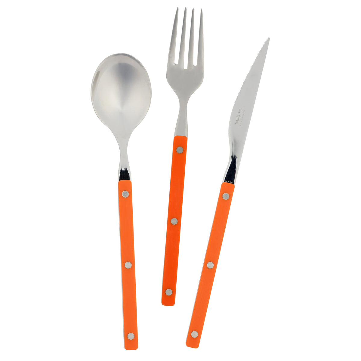 Pastello Orange Three-Piece Place Setting