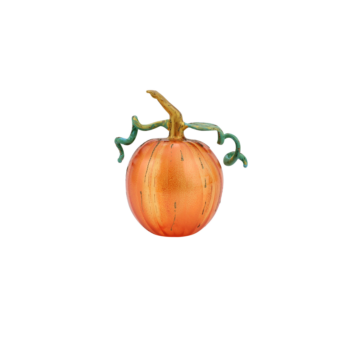 Pumpkins Figural Orange Glass Pumpkin