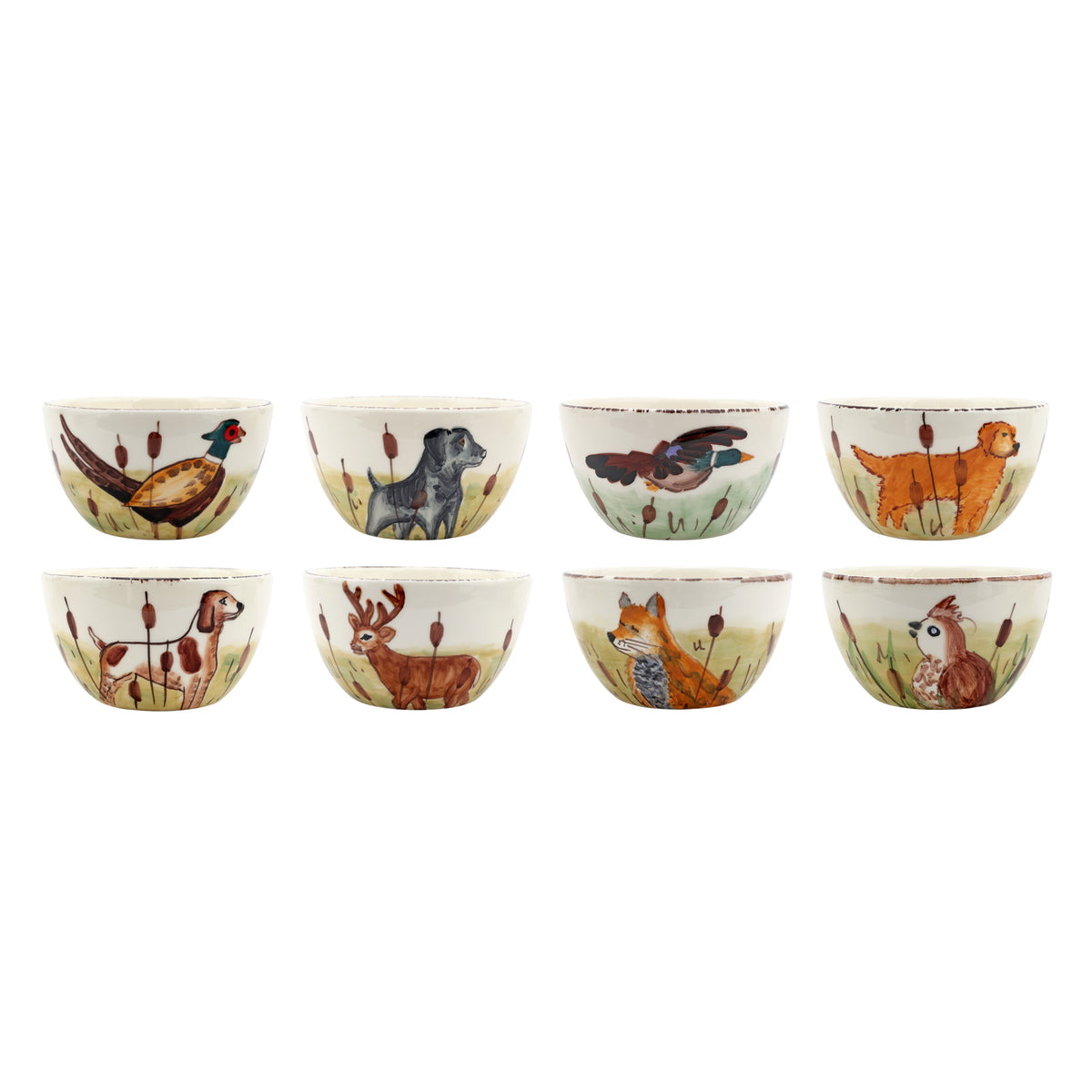 Wildlife Assorted Cereal Bowls - Set of 8