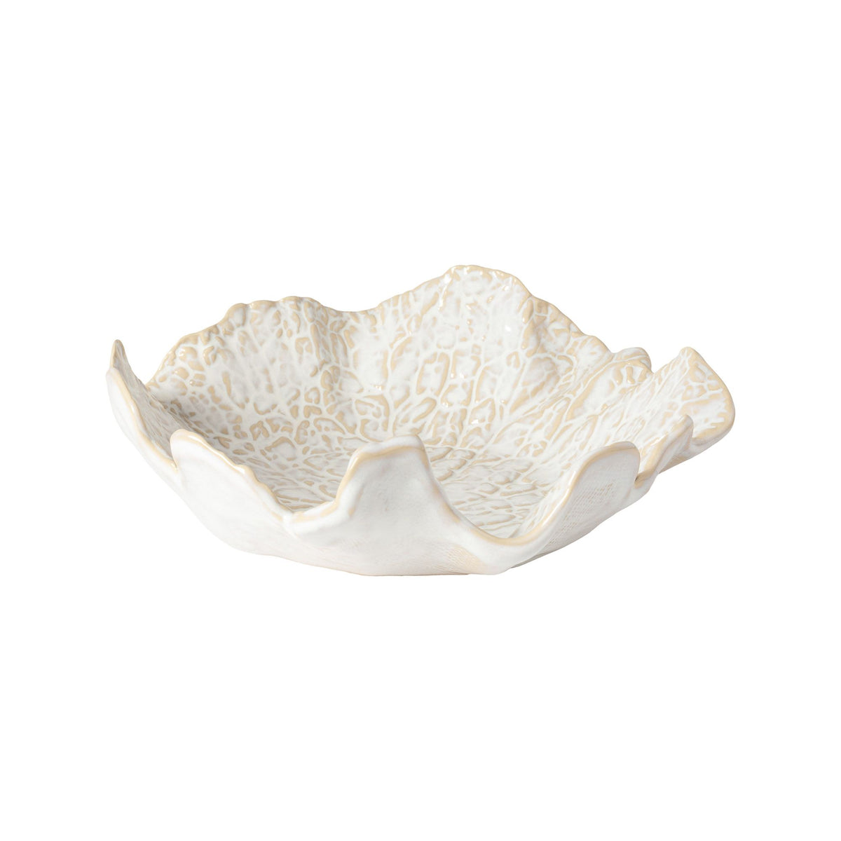 CENTERPIECE BOWL 11in-FENNEL WHITE (SILVINA)