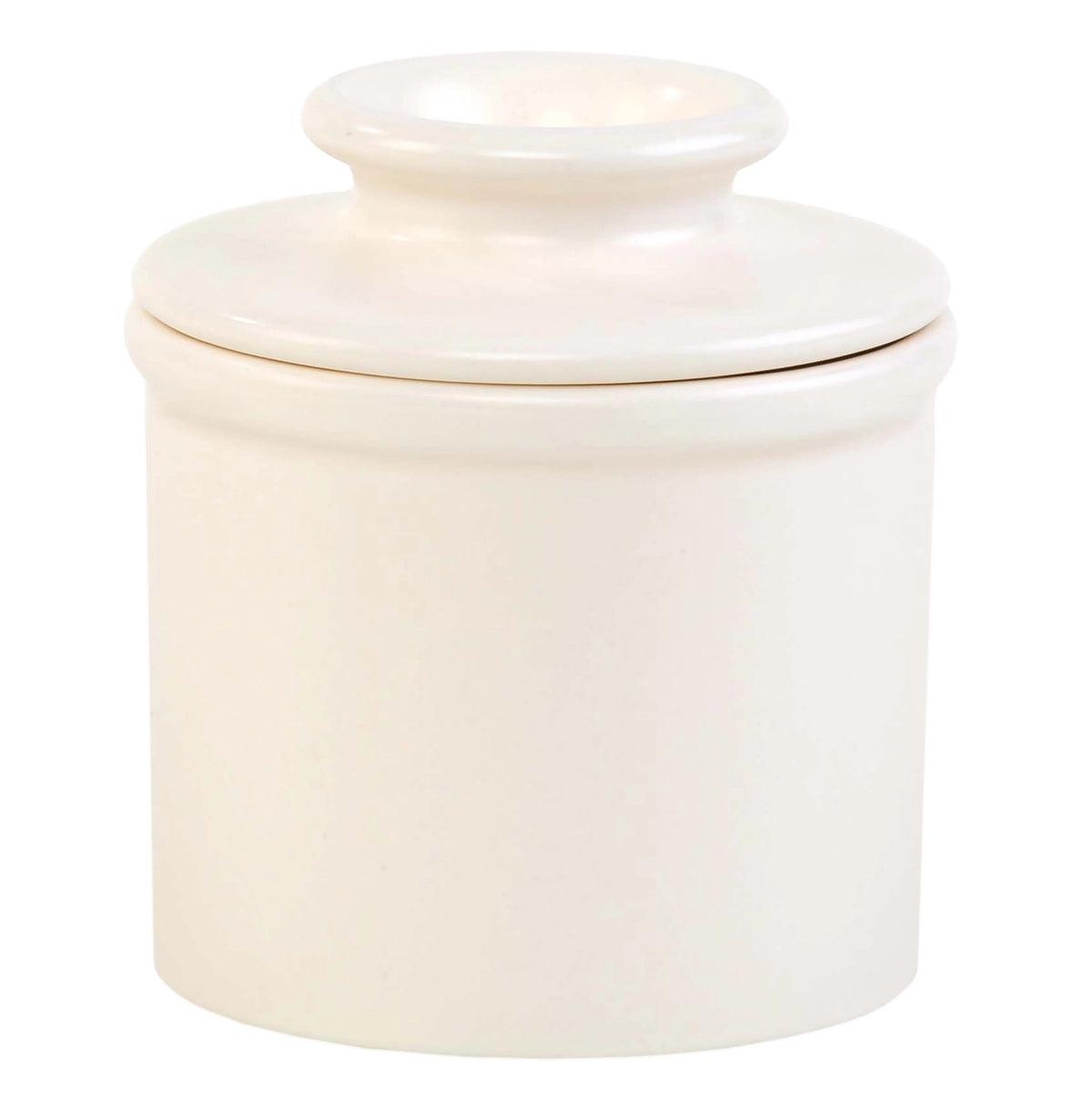 French Butter Crock-Retro White