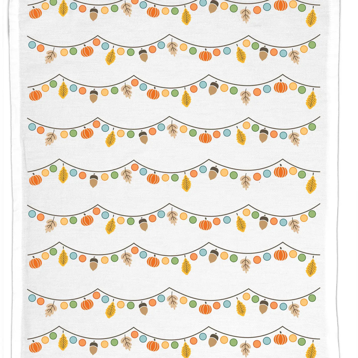 Fall Bunting, Organic Cotton Tea Towel - Thanksgiving