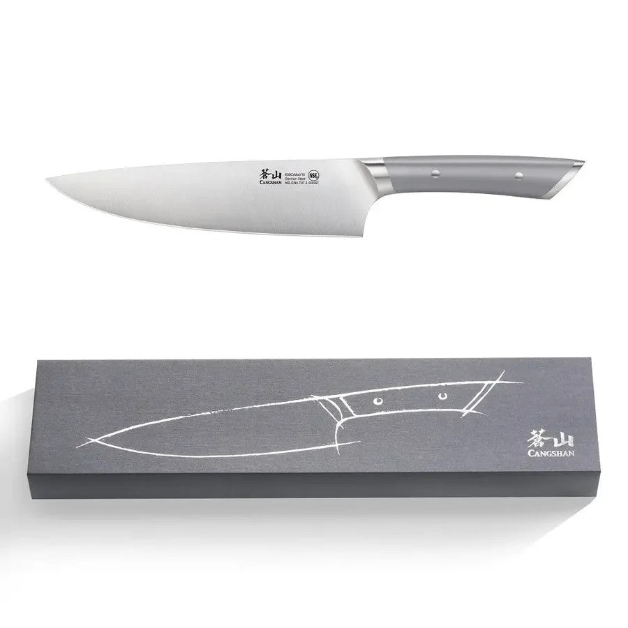 HELENA Limited Edition 8-inch Chef's Knife, Swedish Steel, Grey
