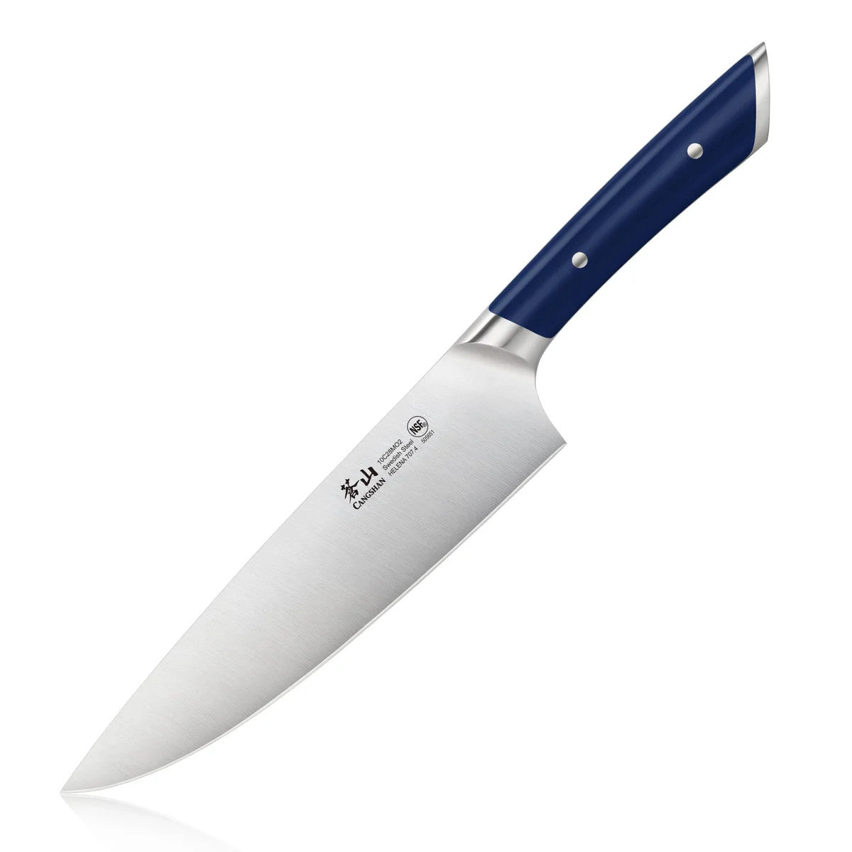 HELENA Limited Edition 8-inch Chef's Knife, Swedish Steel, Navy Blue