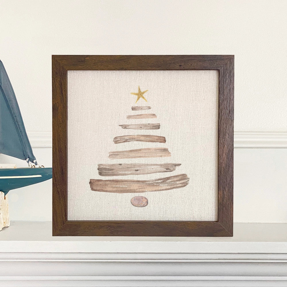 Driftwood Christmas Tree - Christmas Framed Sign