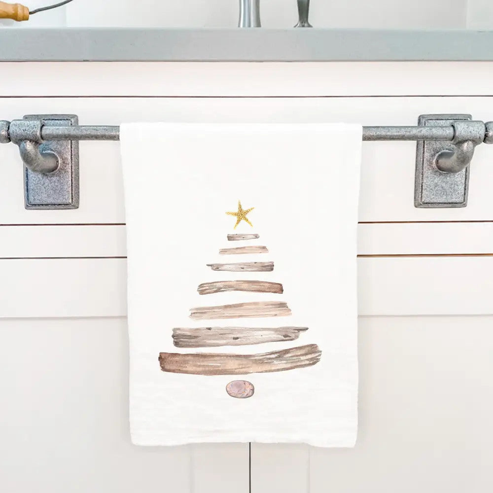 Driftwood Christmas Tree - HHI Cotton Tea Towel