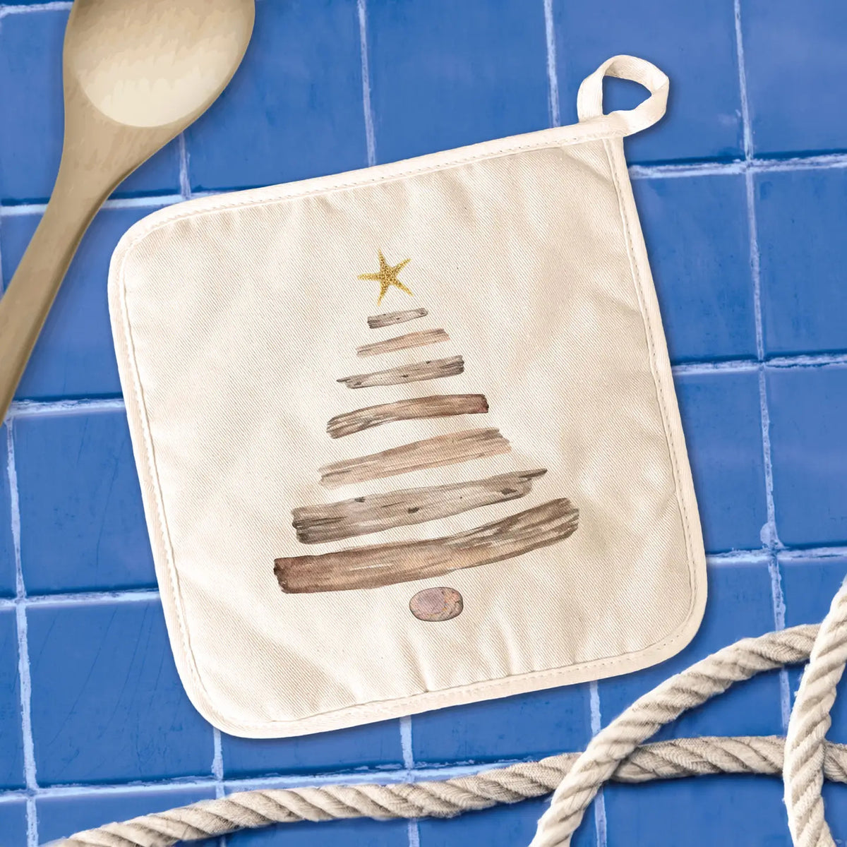 Driftwood Christmas Tree Pot Holder