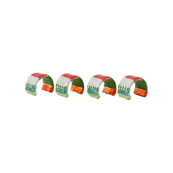 Natale Glass Naplkin Rings - Set of 4
