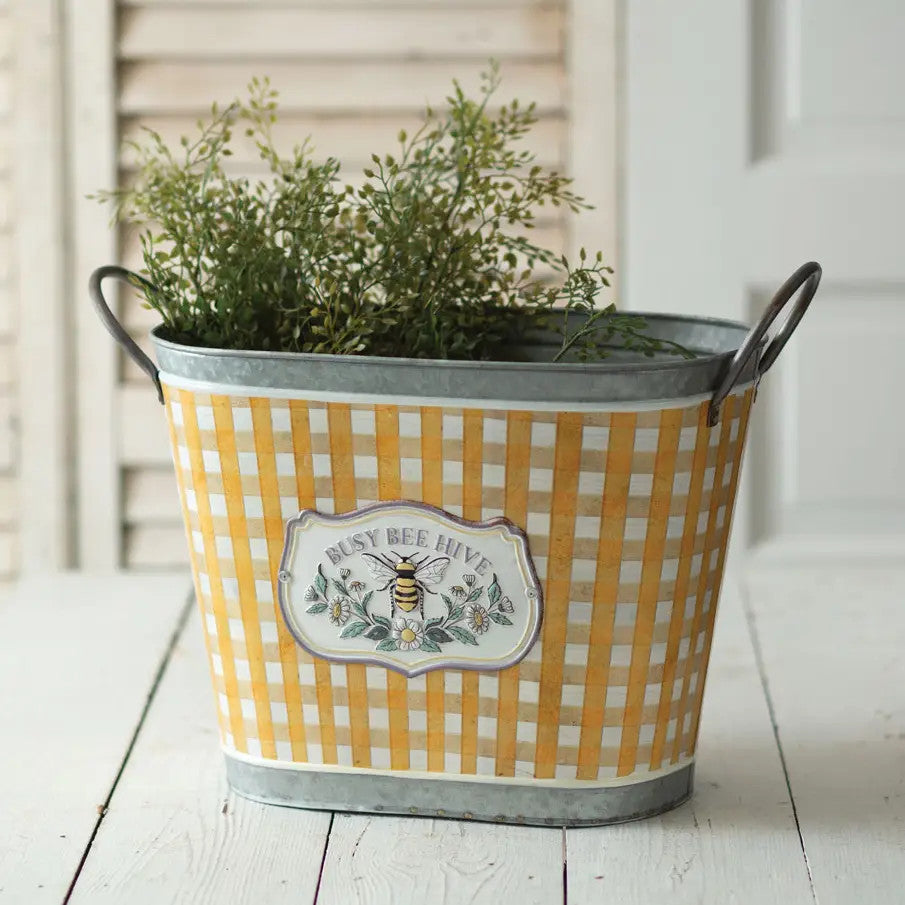 Bee Happy Oval Bucket LG