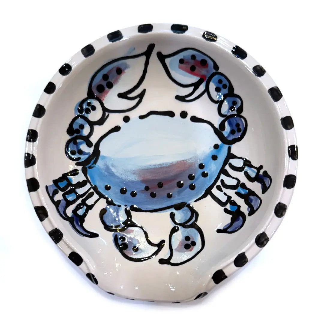 Hand-Painted Southern Crab Spoon Rest