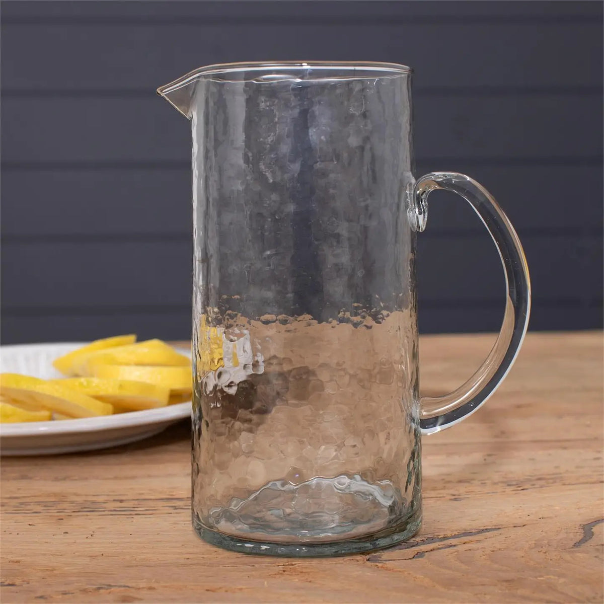 Hammered Glass Pitcher