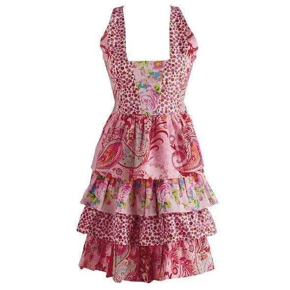 PINK FLORAL VINTAGE APRON