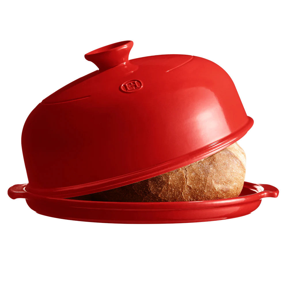 Burgundy Bread Cloche - 13.2" X 11.2" X 7" / 4.75 Qt