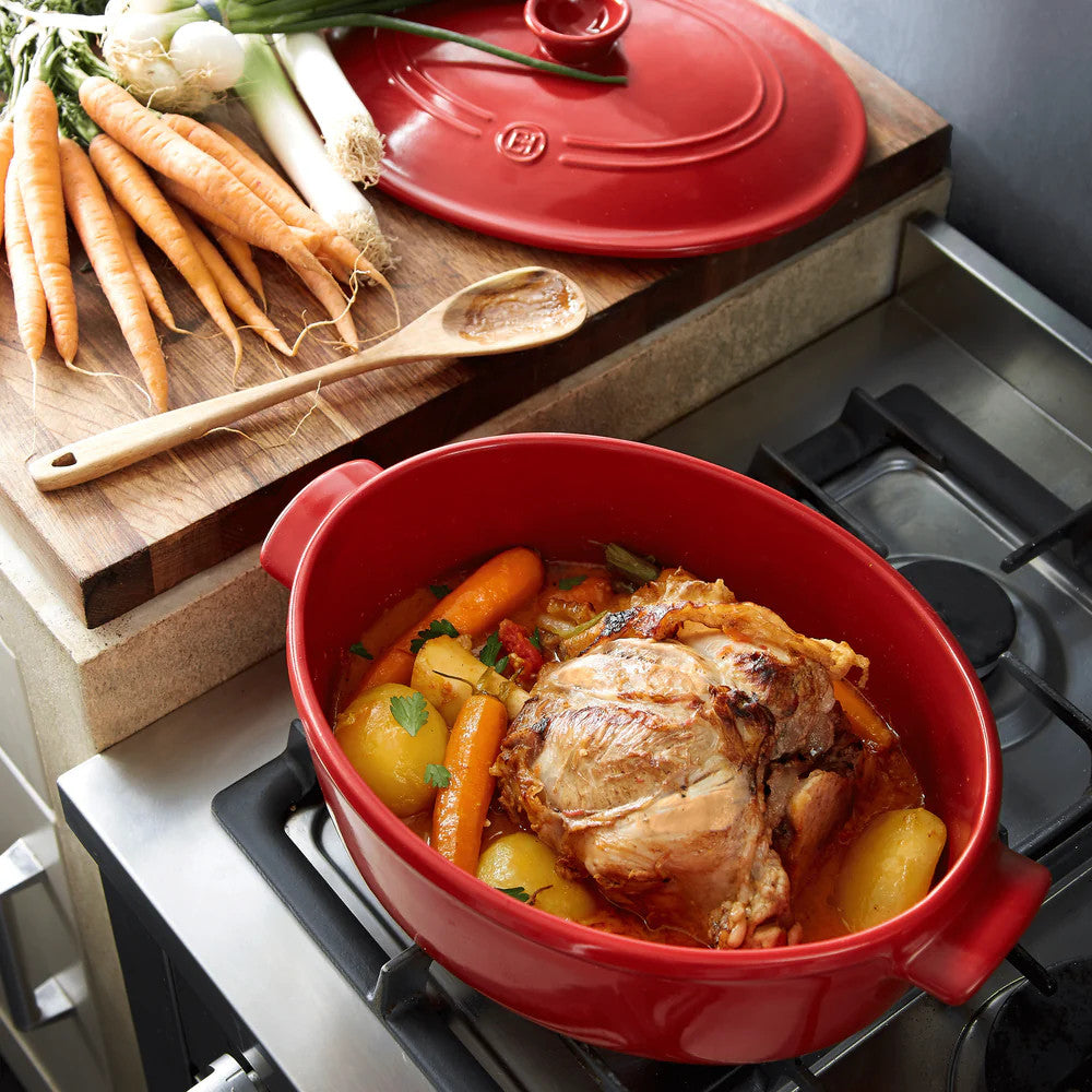 *Burgundy Oval Dutch Oven - 13" / 6.3 Qt