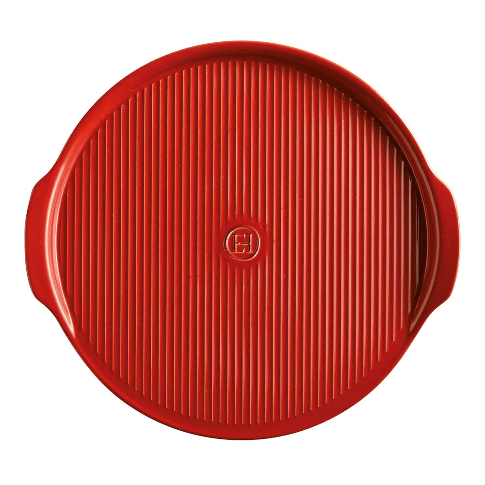 Burgundy Pizza Stone - Ridged 14.5"
