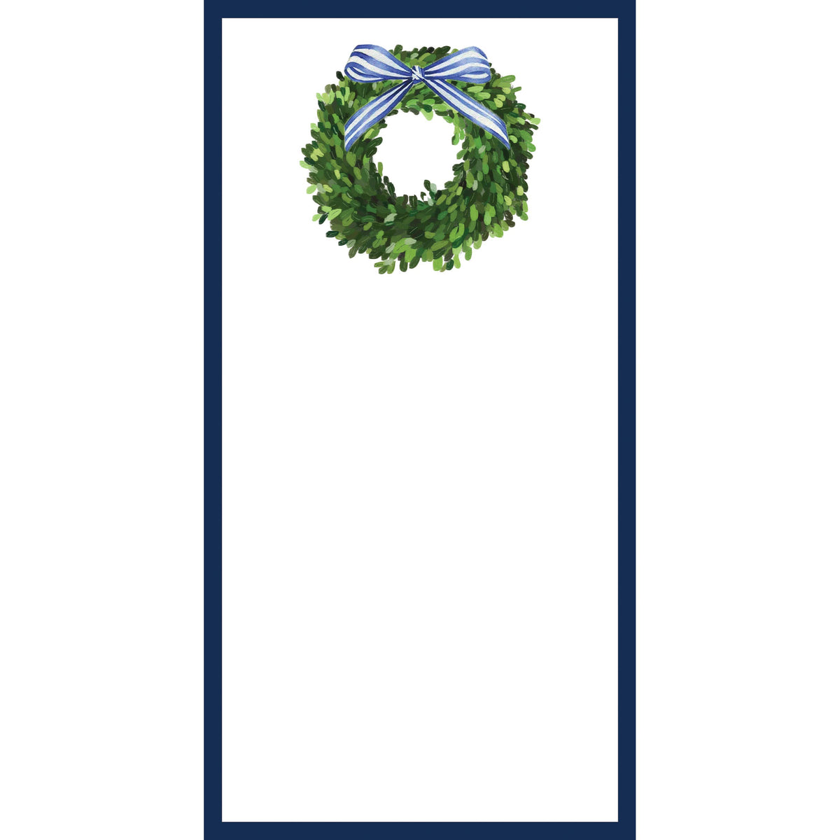 In Stock 4.25x8.5 Boxwood Wreath List Notepad