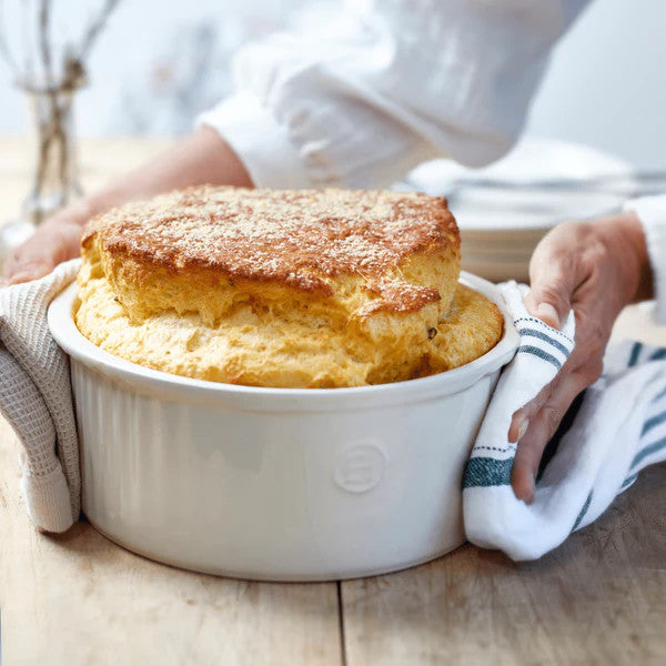 Burgundy Souffle Dish - 9" x 8.3" / 2.6 qt