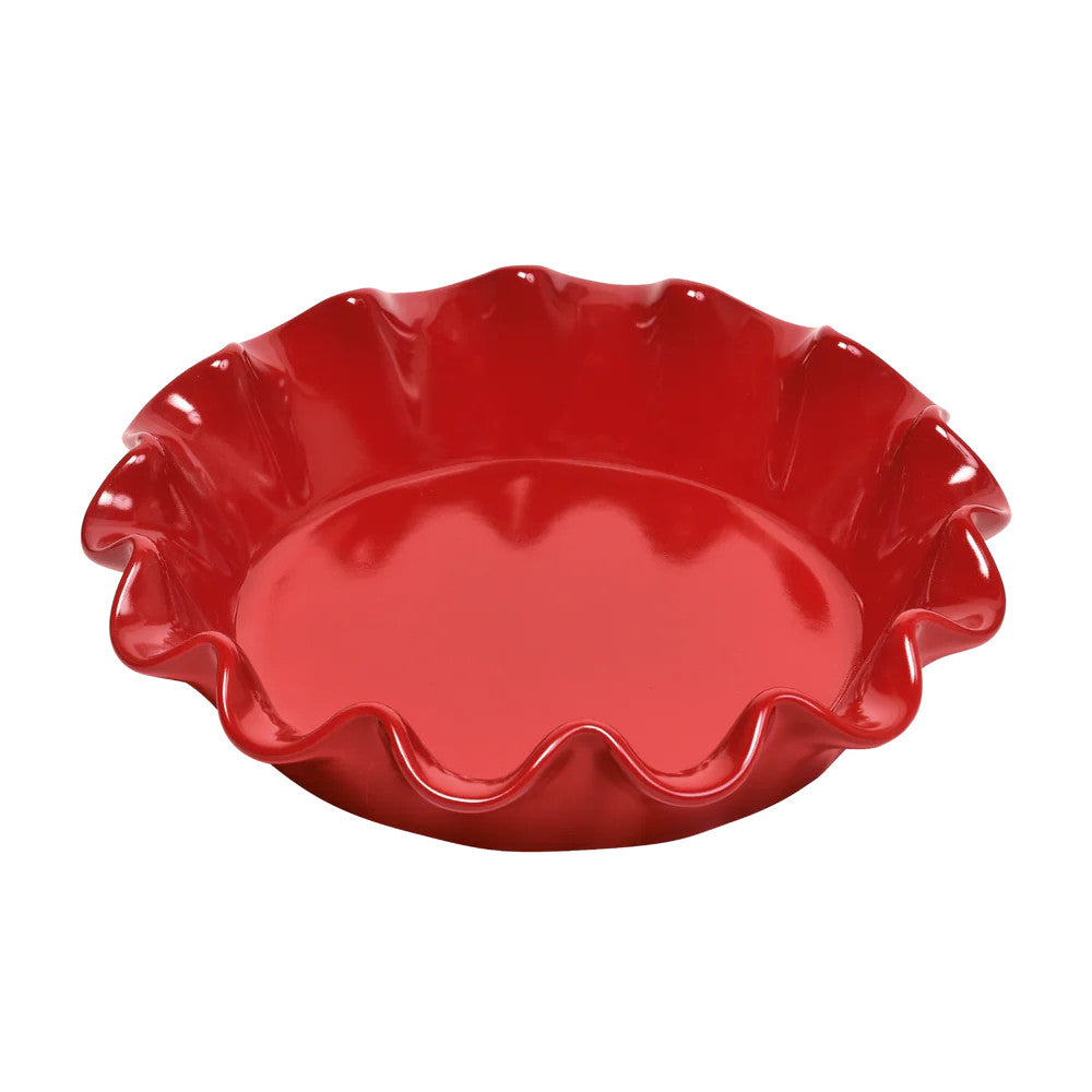 *Burgundy Ruffled Pie Dish - 10.5" / 1.25 qt.