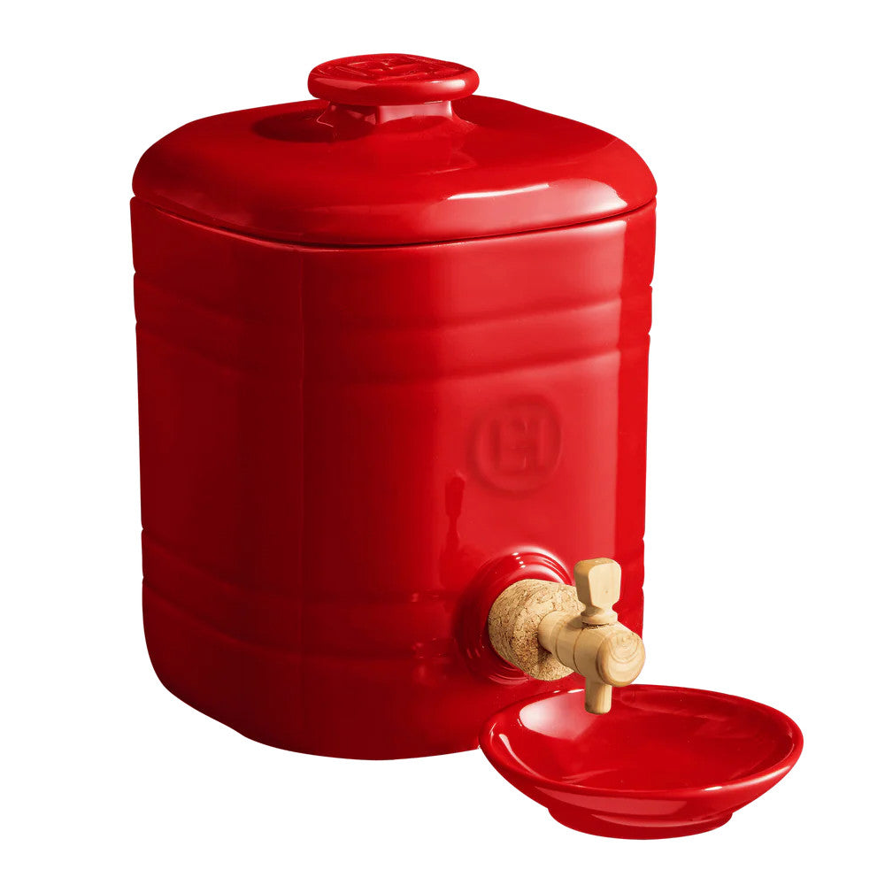 Burgundy Vinegar Pot - 6" x 6" x 8.25" / 2.1 qt