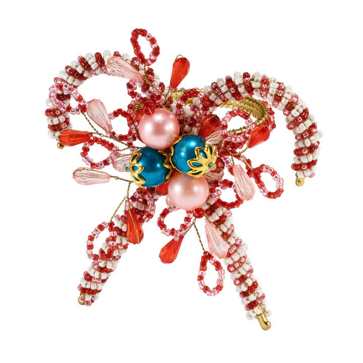 Candy Cane Holiday Napkin Rings Set of 4