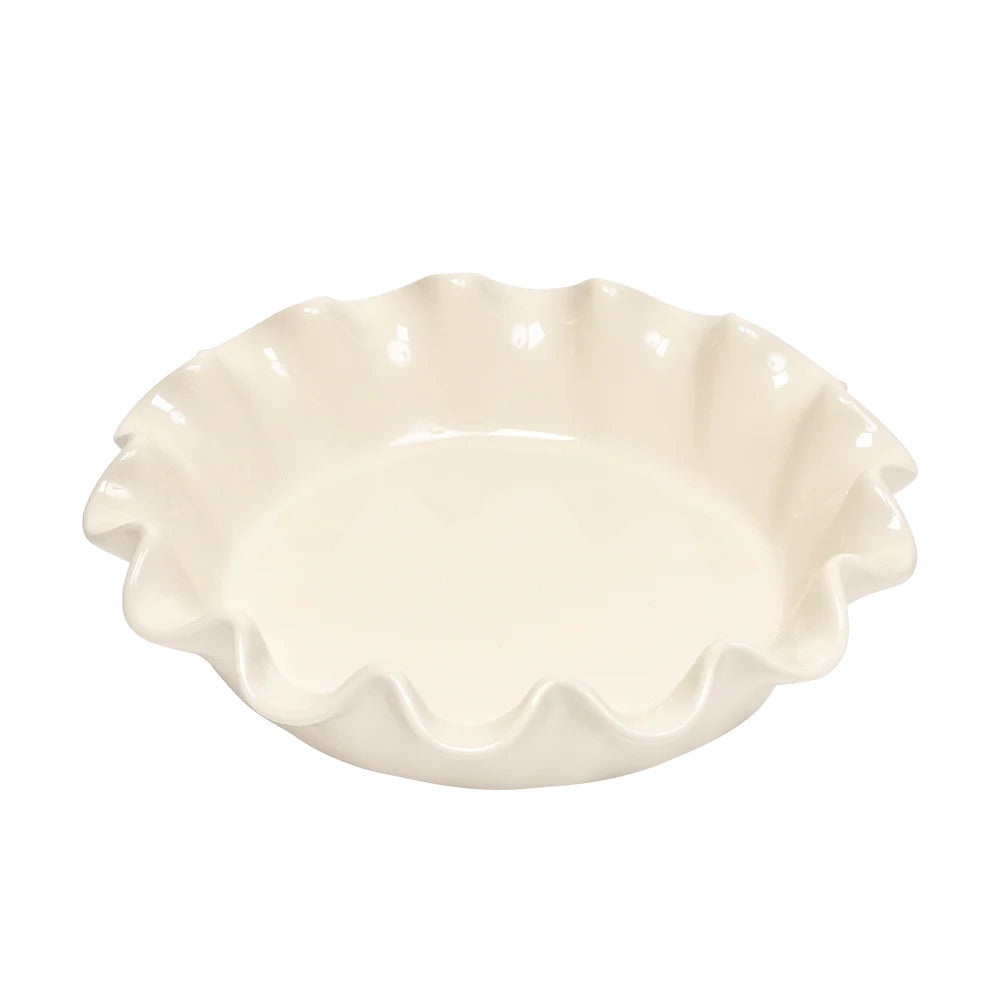 *Clay Ruffled Pie Dish - 10.5" / 1.25 qt