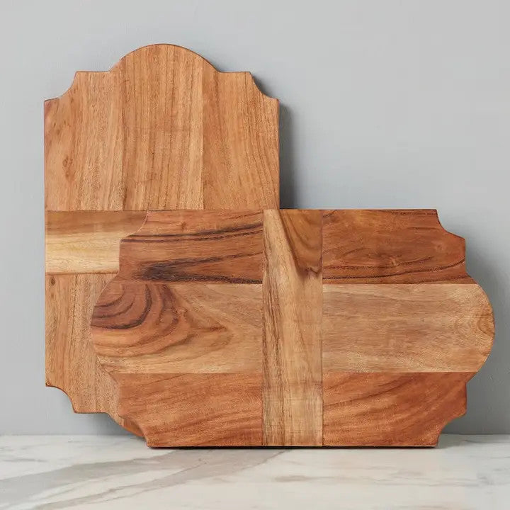 Trefoil Wood Cheese Board Charger, Natural
