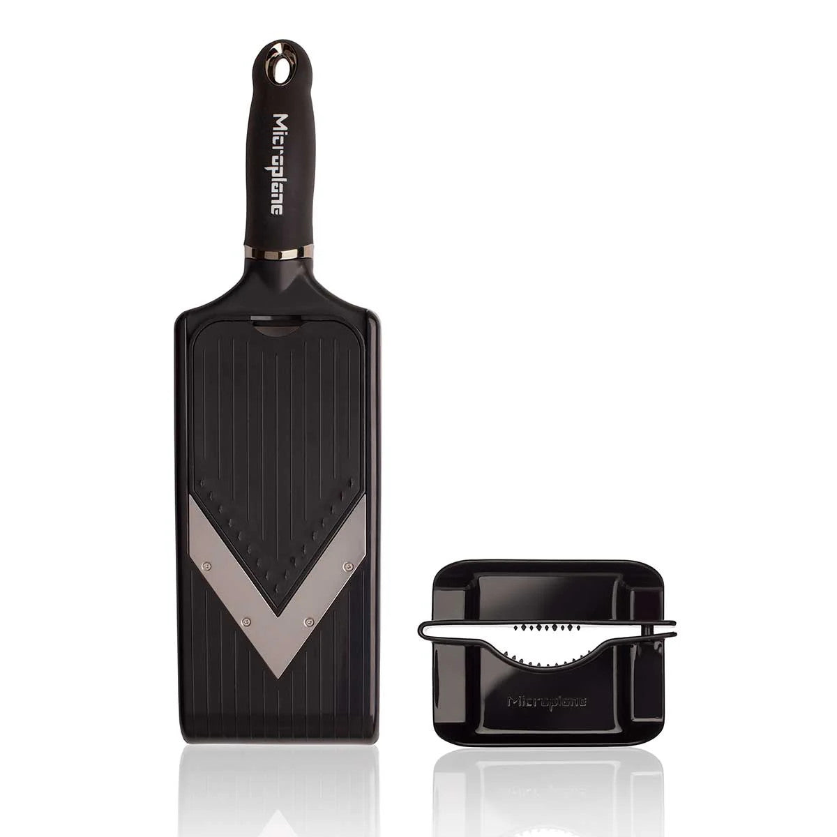 Mandoline V-Slicer (Adjustable Slicer) w/Julienne Blade - Black