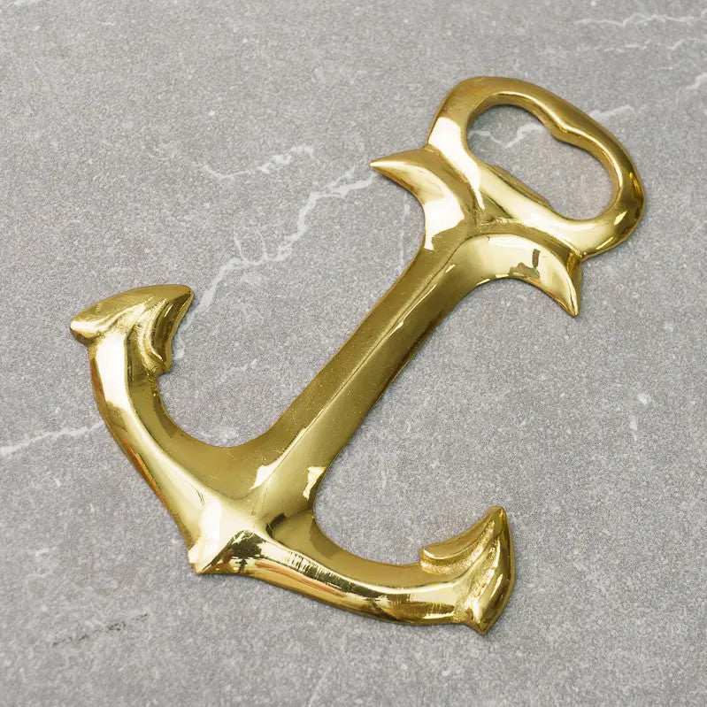 Golden Brass Anchor Bottle Opener