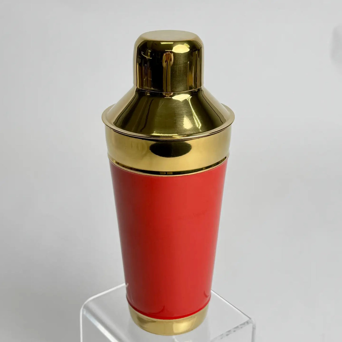 Red Hand-Painted Cocktail Shaker