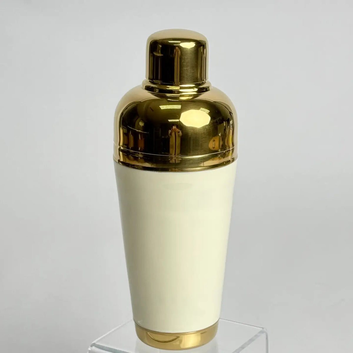 White Hand-Painted Cocktail Shaker