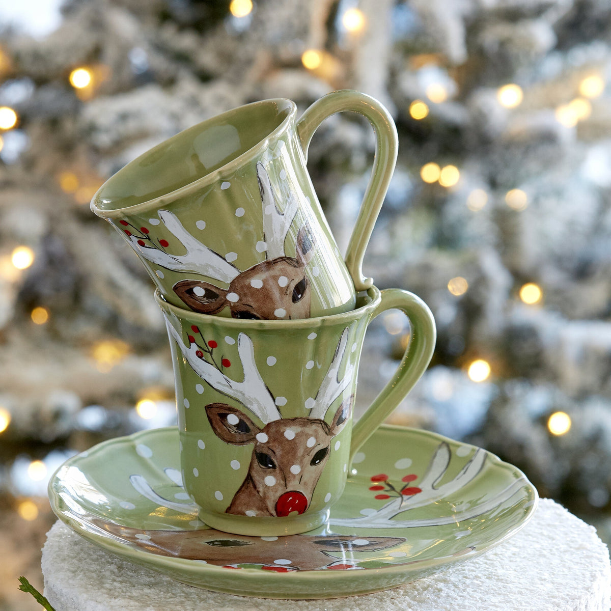 Set of 6 Mug Deer Friends, Casafina by COSTA NOVA
