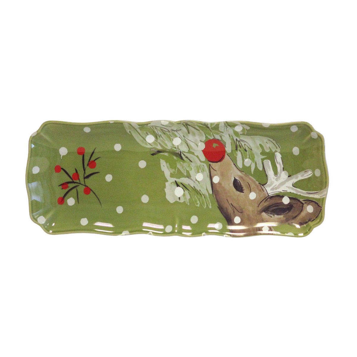 Rect. Tray 45 Deer Friends