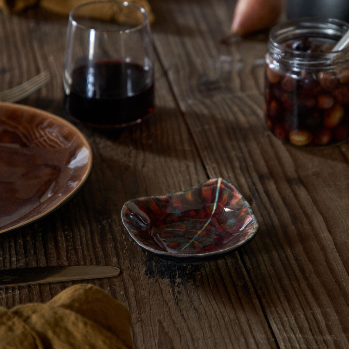 Set of 6 Dip Dish Leaf Riviera