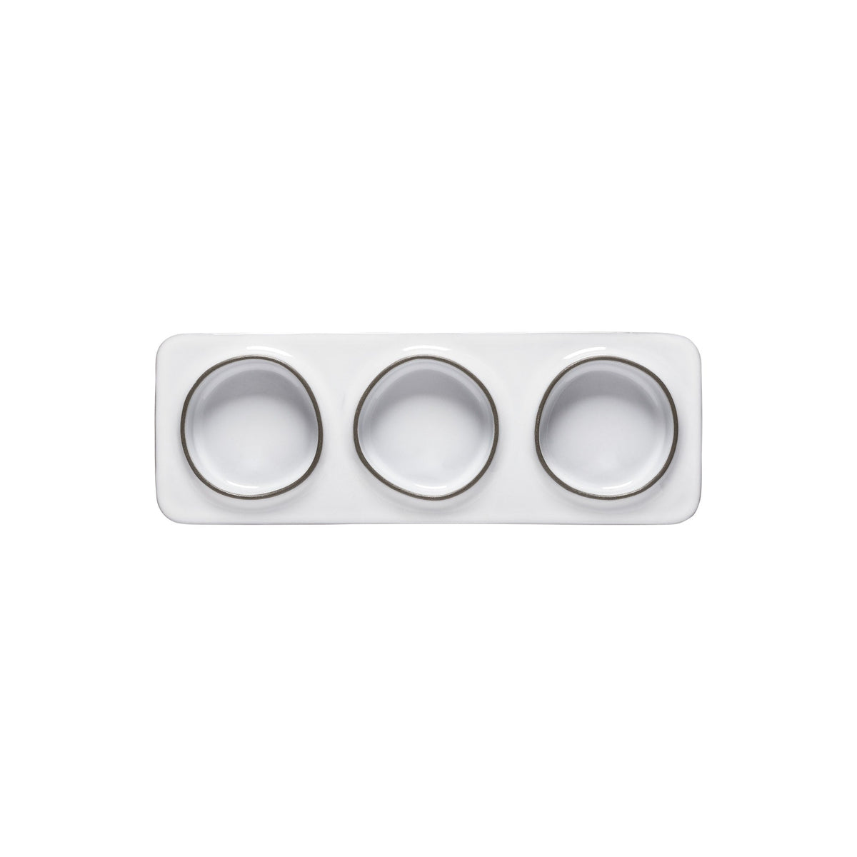 3-Section Rectangular Tray Âmbar