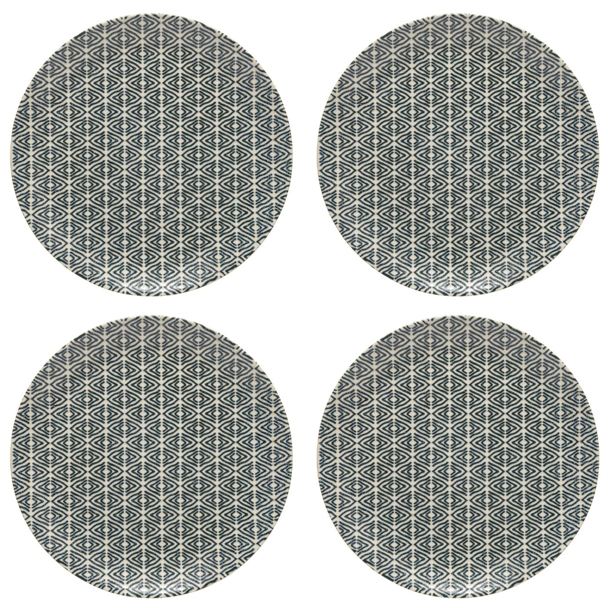 Set 4 Salad/Dessert Plates Diamond Weave - Elements