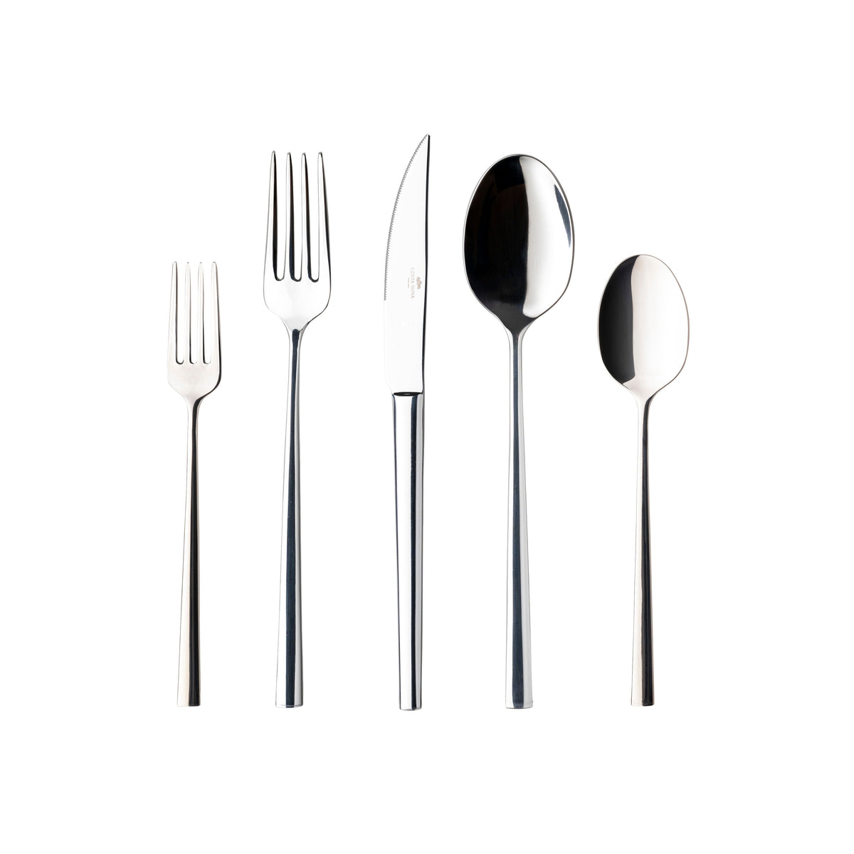 Flatware 5 Pieces Vela, 12 Sets (for 12 people)